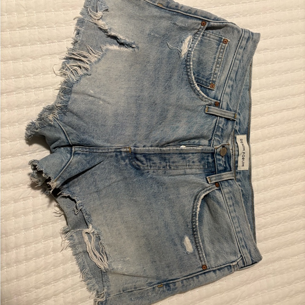 Denim Forum Light Blue Jean Shorts
